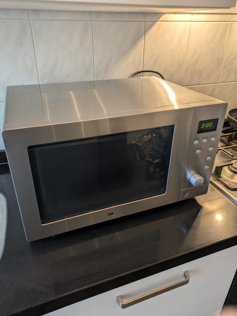 Etna Combimagnetron RVS - Grill, Hete Lucht, Magnetron, Ophalen, Combimagnetron, Gebruikt, Hete lucht
