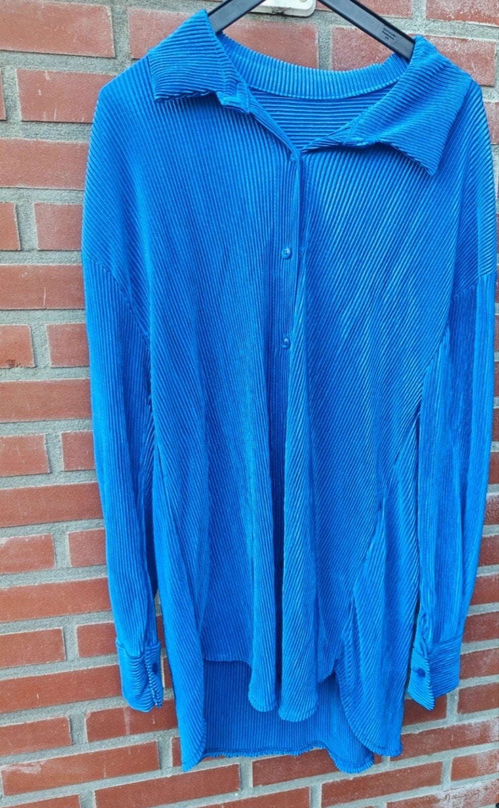 Nieuw blauw huispak met streepjes - maten S, M, L, XL, Ophalen of Verzenden, Nieuw, Maat 36 (S), Blauw