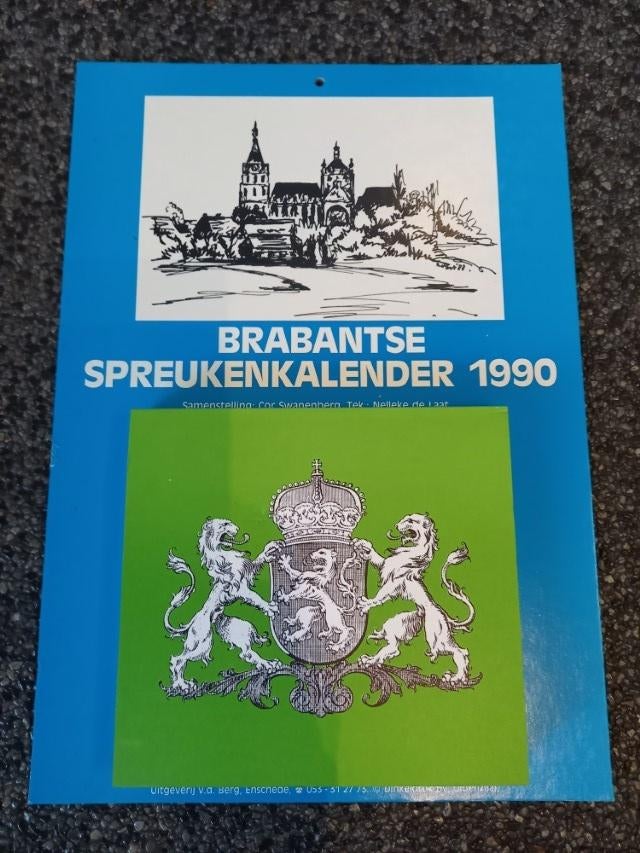 * Brabantse Spreukenkalender 1990 *, Verzenden, Dagkalender, Zo goed als nieuw
