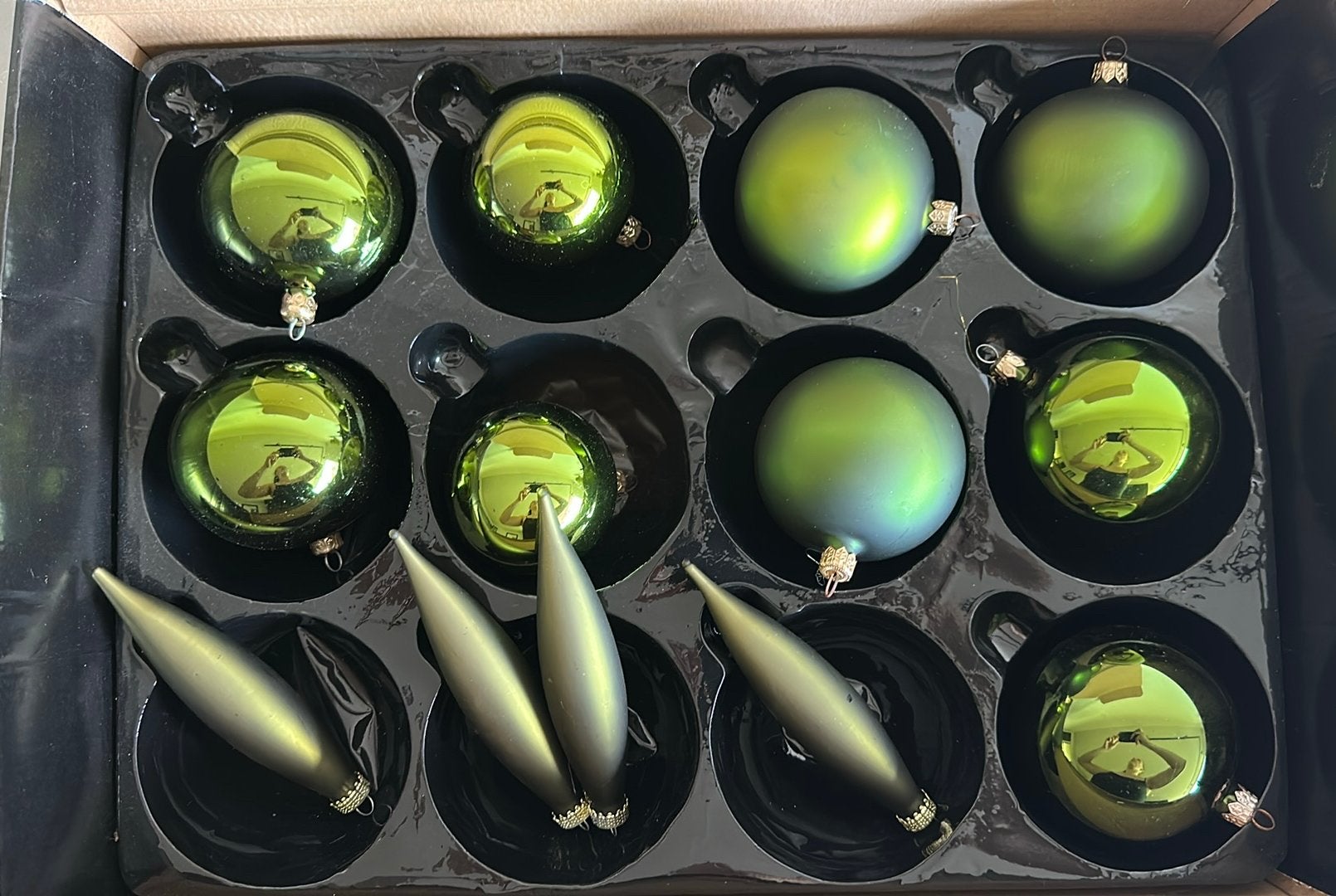 GRATIS | Kerstballen groen van glas, Ophalen, Zo goed als nieuw