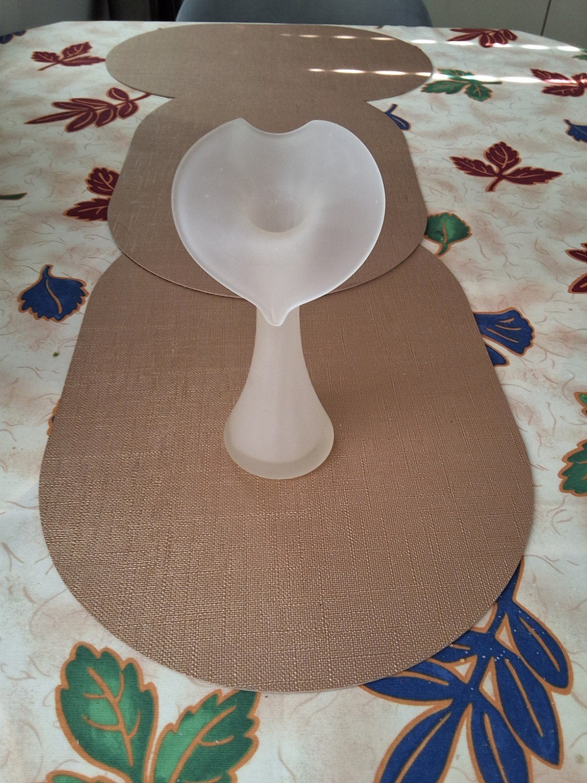 Vintage "Jack in the Pulpit" Vaas - Mat Wit Satijnglas, Ophalen of Verzenden