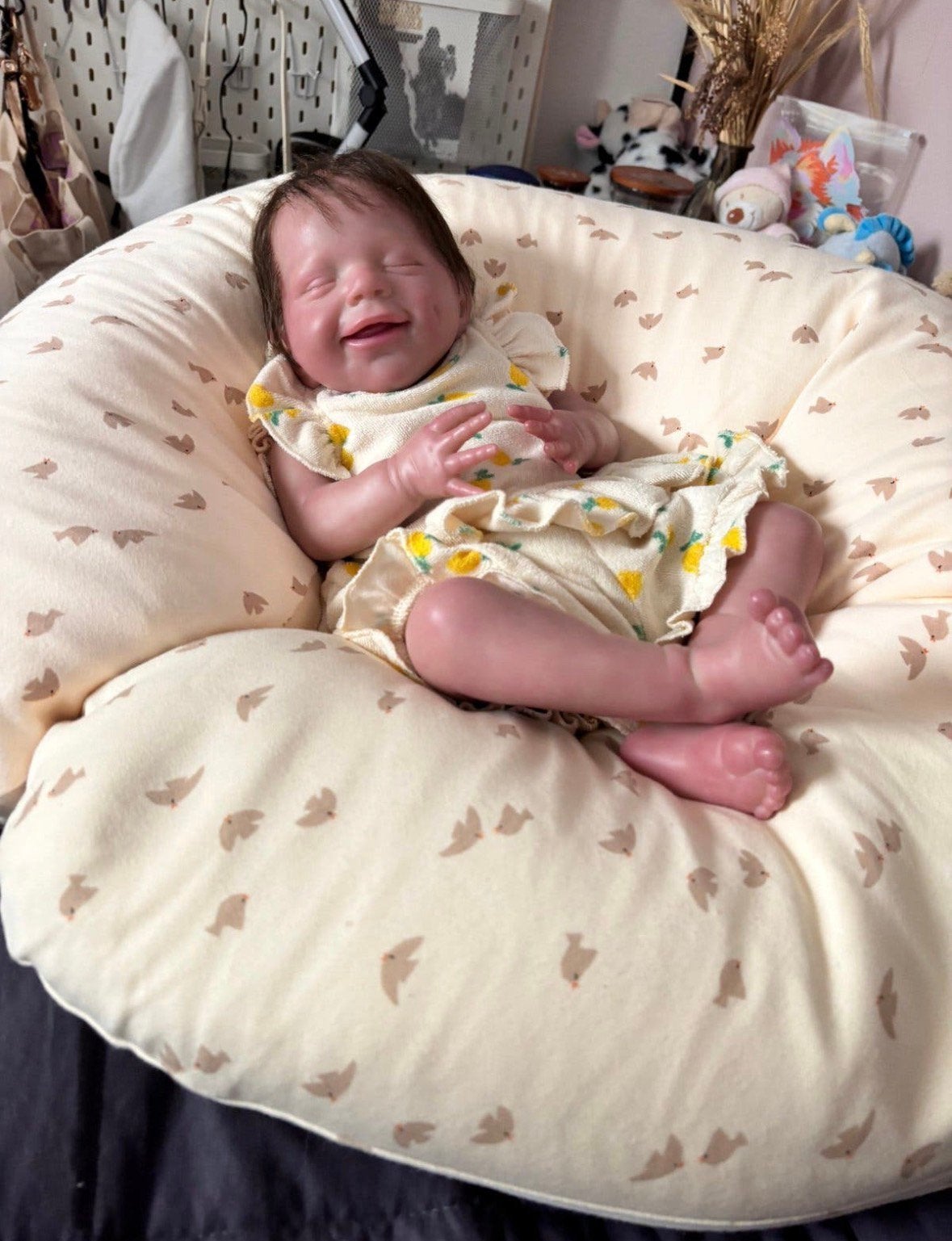 Reborn baby, Ophalen of Verzenden, Zo goed als nieuw, Pop, Levensecht of Reborn