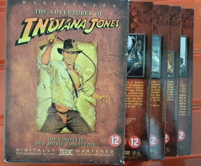 Indiana Jones – Complete DVD Movie Collection (4 DVD’s), Vanaf 12 jaar, Ophalen, Gebruikt