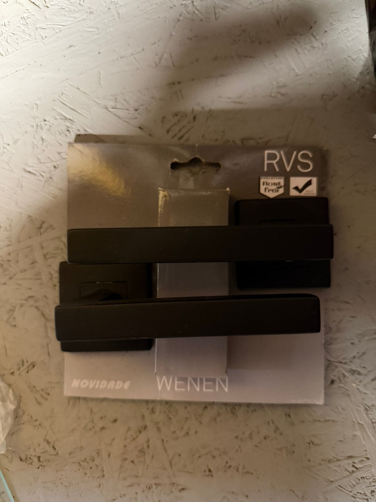 Novidade deurkrukset Wenen vierkant rozet zwart RVS, Motoren, Ophalen of Verzenden, Nieuw