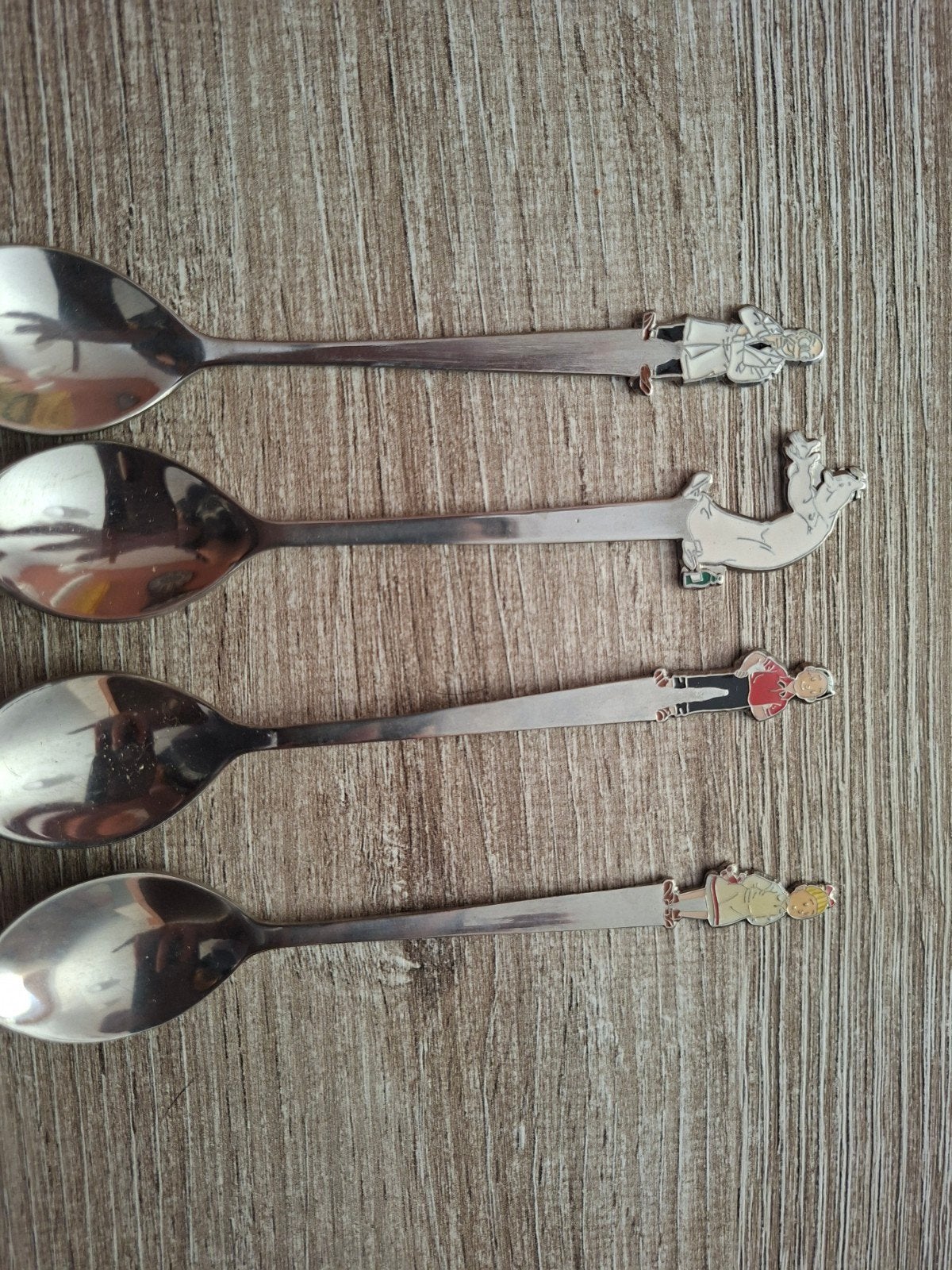 4 Suske en Wiske lepels - Vintage verzamelobject, Ophalen of Verzenden