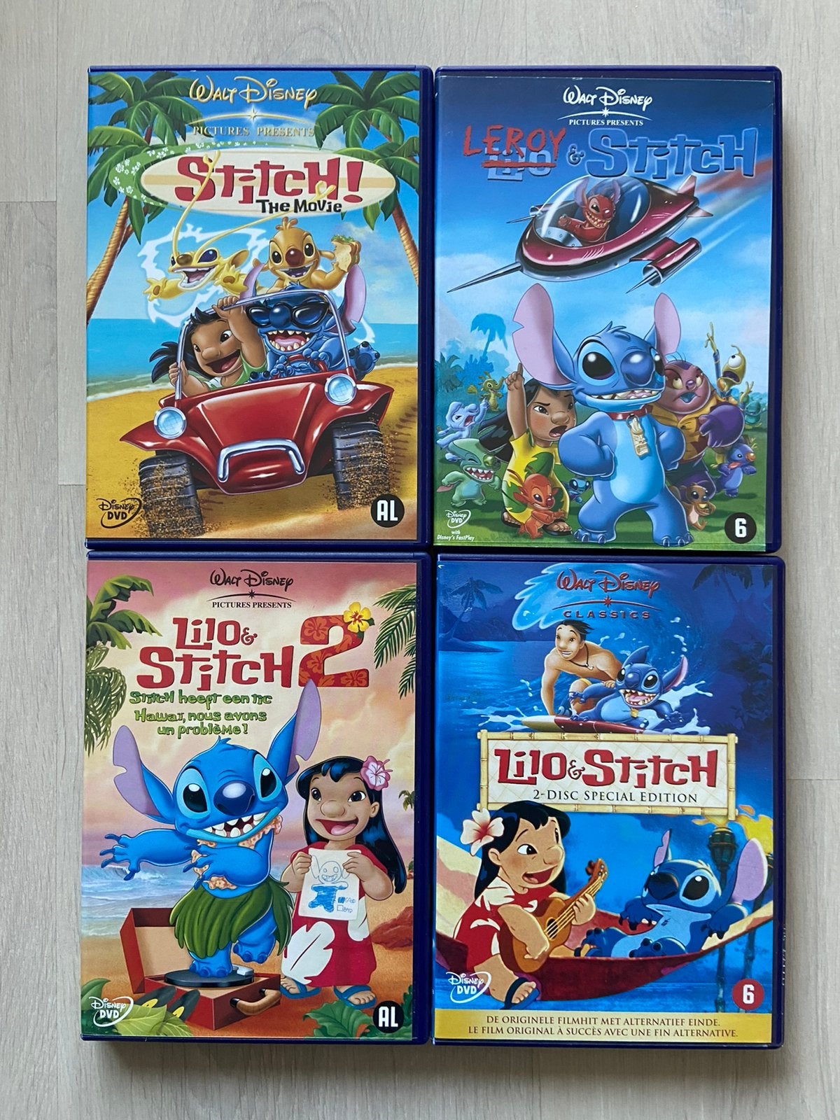 DVD | 4x Lilo & Stitch Films DVD Collectie | Walt Disney, Alle leeftijden, Ophalen of Verzenden, Zo goed als nieuw, Amerikaans