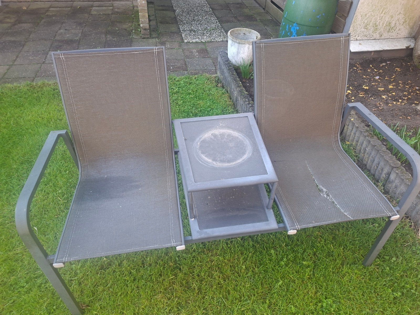 Love seat voor de handige Harry (met reparatie nodig), Tuin en Terras, Ophalen, Gebruikt, Metaal