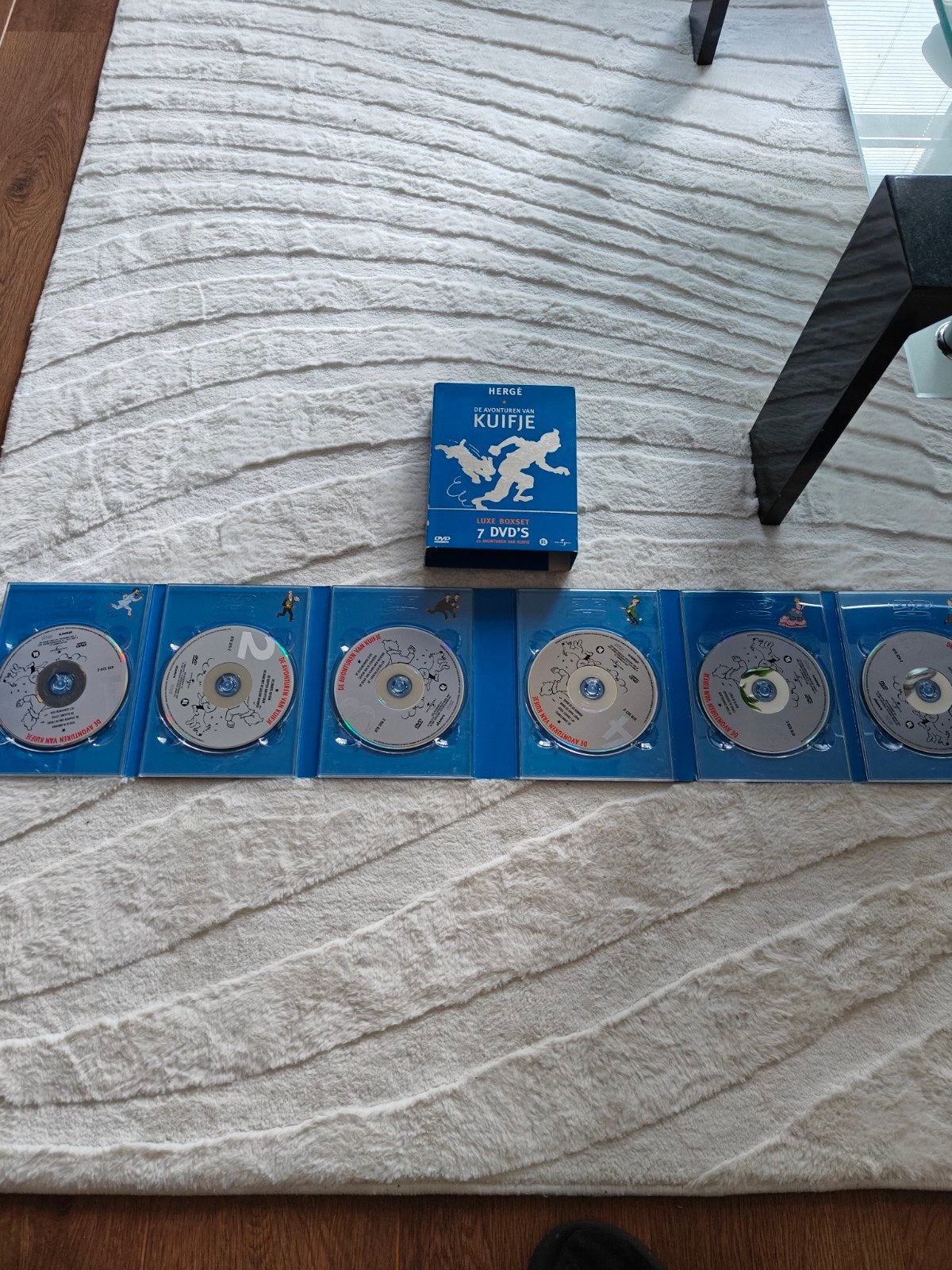 de avonturen van Kuifje luxe boxset 7 dvd's compleet, Alle leeftijden, Ophalen of Verzenden, Zo goed als nieuw