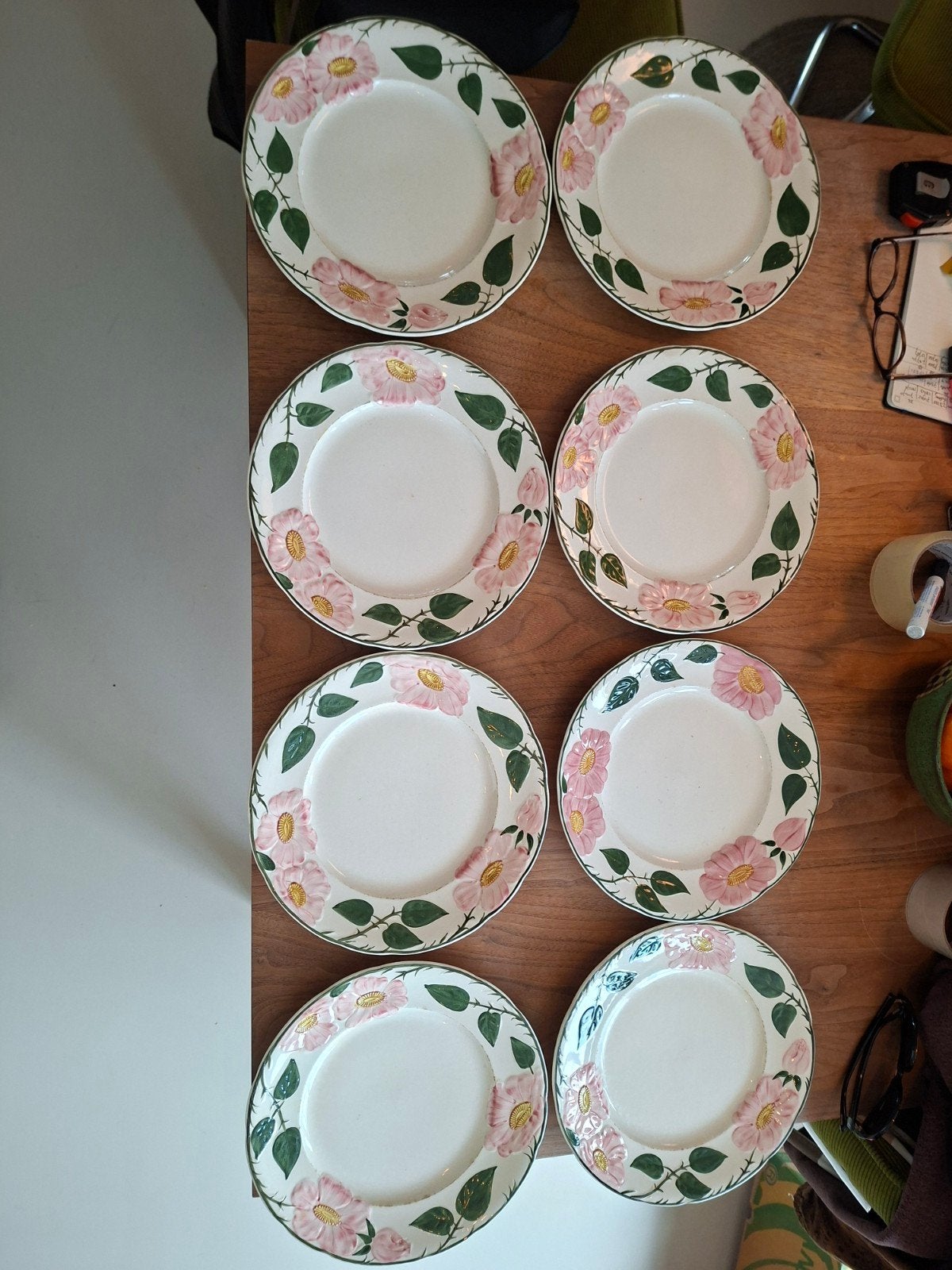 8 Villeroy & Boch Wild Rose dinerborden, Ophalen of Verzenden, Gebruikt, Villeroy & Boch, Bord(en)
