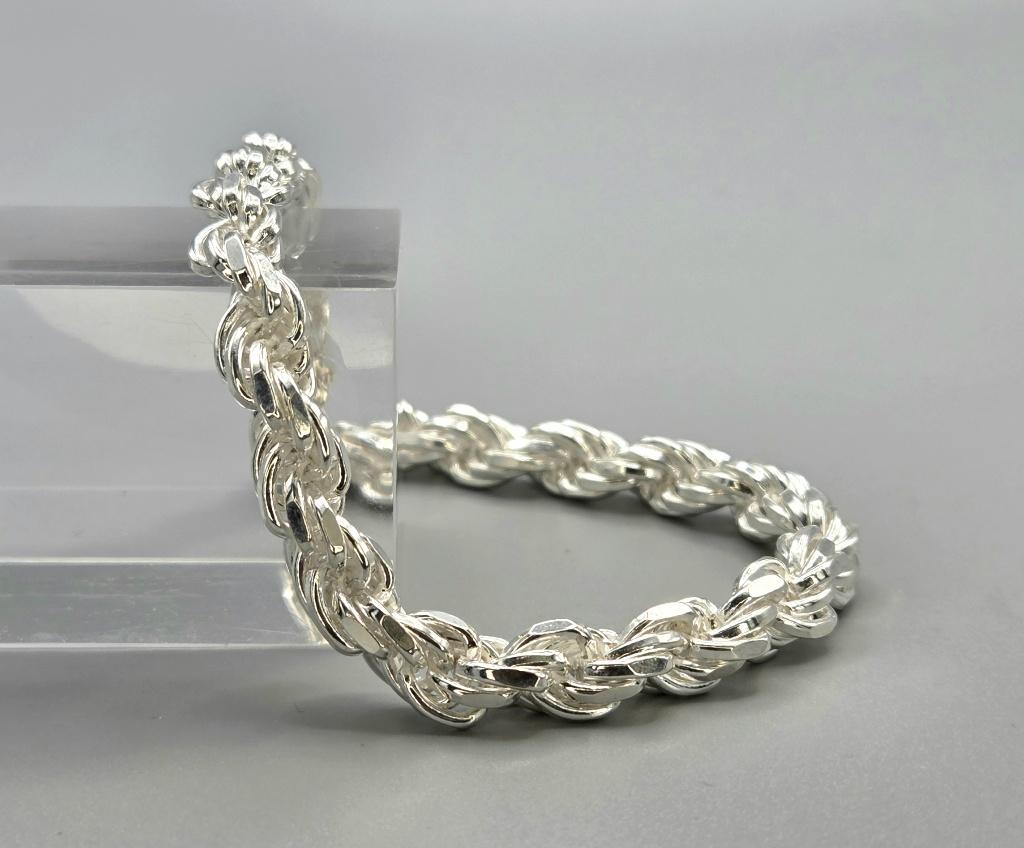 Zilveren Rope armband. 2026/300. Nieuw. 35.3 gram.
