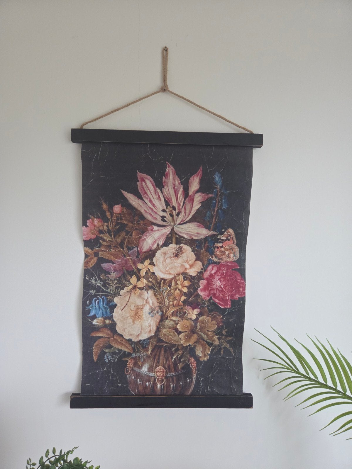 Vintage bloemenprint wanddoek, Ophalen, 50 – 75, Minder dan 50 cm, Print