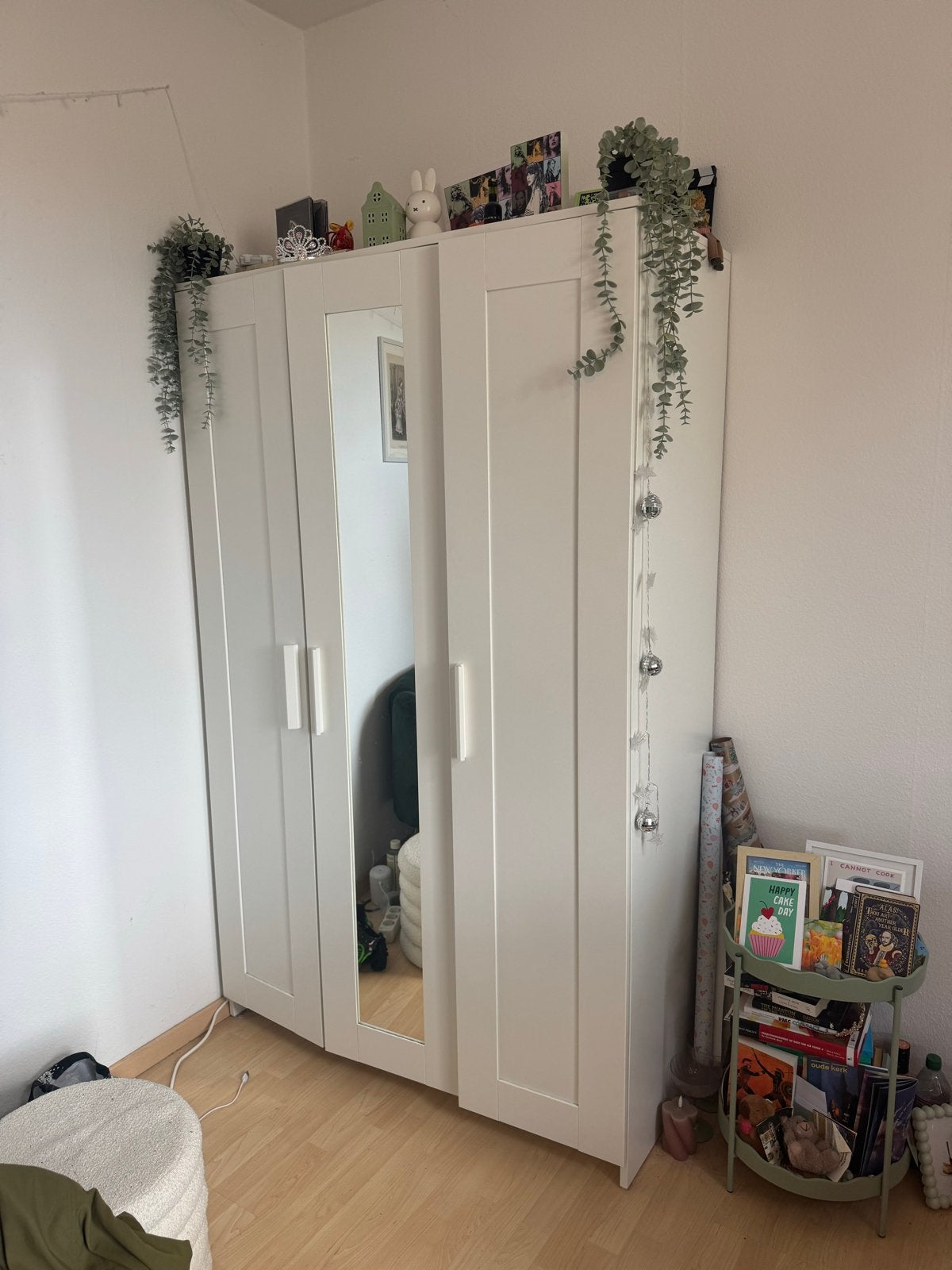 IKEA Kledingkast BRIMNES met spiegeldeur, Ophalen, Gebruikt, 100 tot 150 cm, 150 tot 200 cm