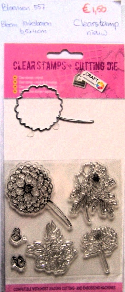 Bloemen 557 Clearstamp, Ophalen of Verzenden, Nieuw, Clearstamp