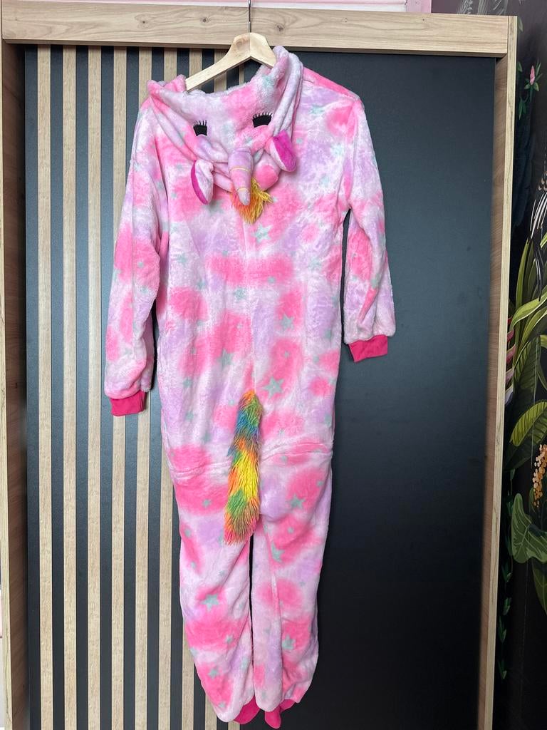 Eenhoorn Onesie - Roze met Sterren maat S/176, Ophalen of Verzenden, Gebruikt, 170 of groter, Meisje