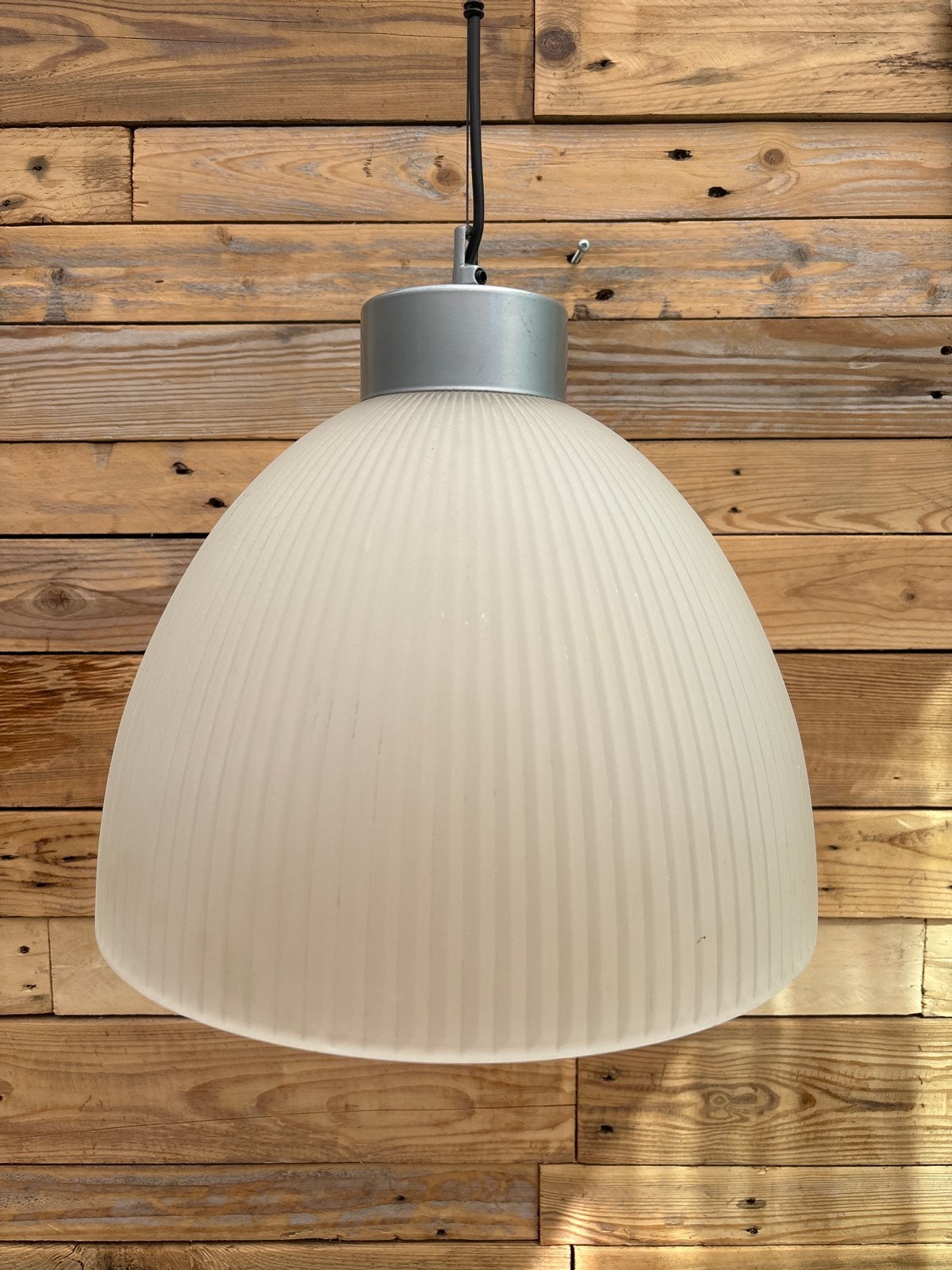IKEA Ribbel Glas T9718 Hanglamp Jaren '90 - Goede Staat, Ophalen of Verzenden, Gebruikt, Glas