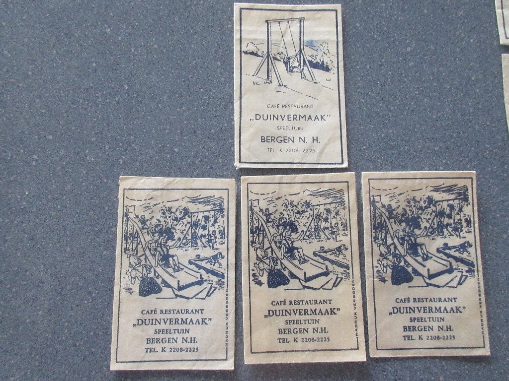 4 x Bergen, café-rest. Duinvermaak, Verzenden, Nederland