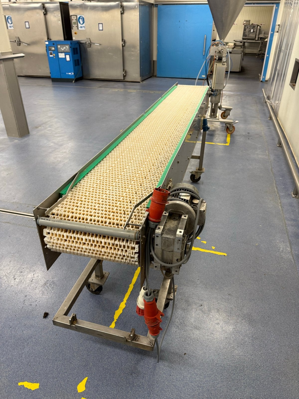 Industriële transportband met modulaire band, Ophalen