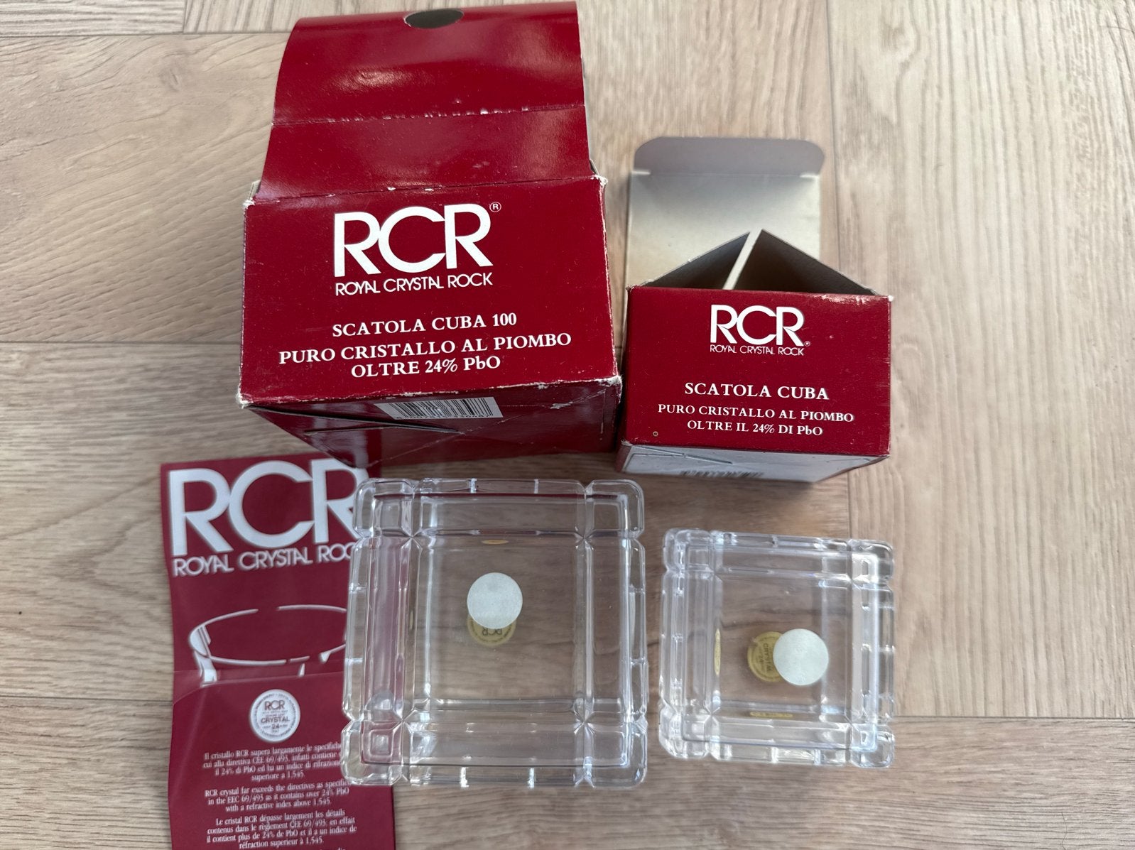 RCR Royal Crystal Rock Loodkristal Doosjes met Certificaat, Ophalen of Verzenden