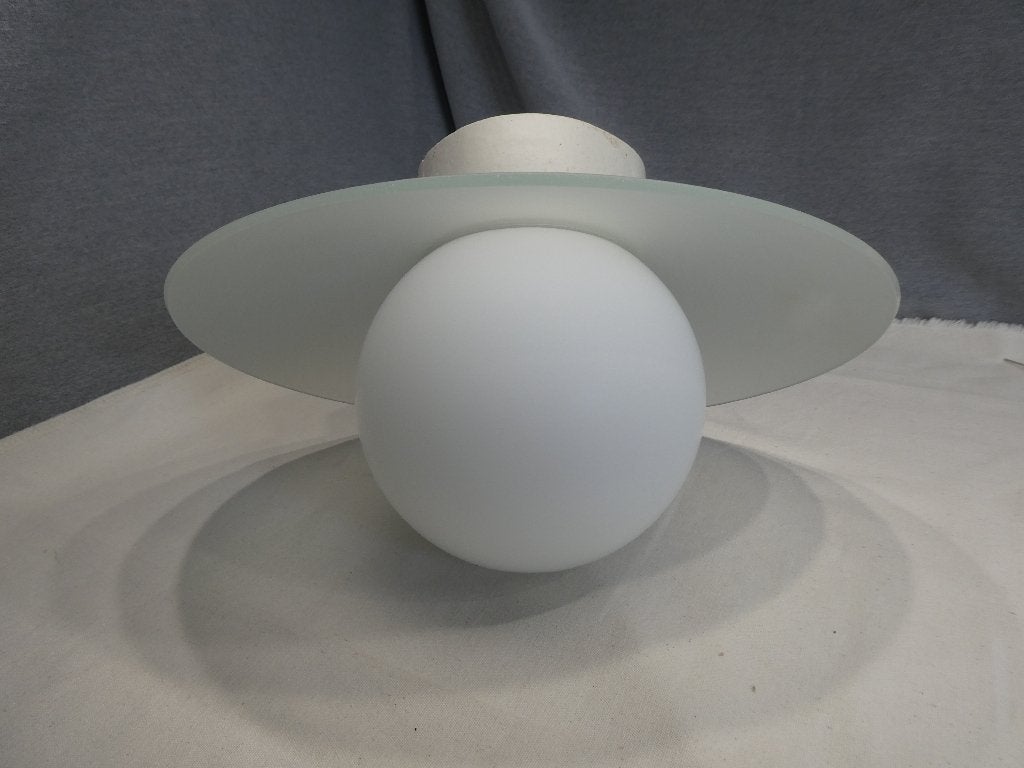Vintage Ikea lamp Kalkant, matglas UFO lamp, Minimalisme, Huis en Inrichting, Lampen | Plafondlampen, Gebruikt, Overige stijlen