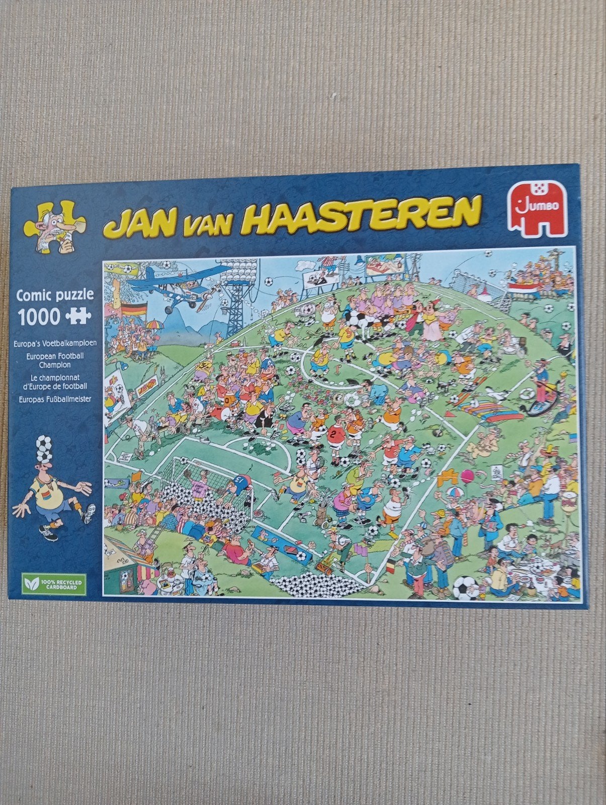Jan van Haasteren legpuzzel 1000 stukjes Voetbal, Ophalen of Verzenden, 500 t/m 1500 stukjes, Gebruikt, Legpuzzel