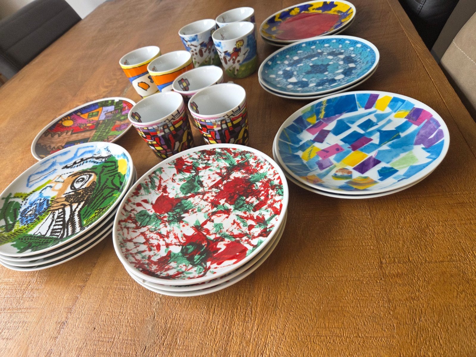 Unieke kopjes en bordjes van De Twentse Zorgcentra, Ophalen, Gebruikt, Keramiek, Bord(en)