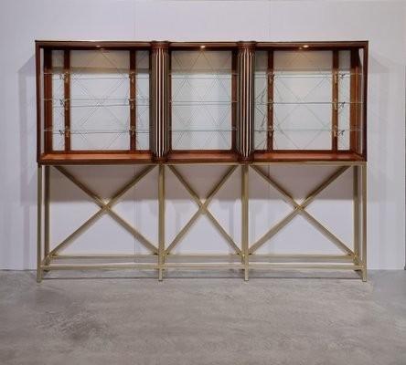 Art Deco Vitrinekast roomdivider boekenkast servieskast, Ophalen of Verzenden