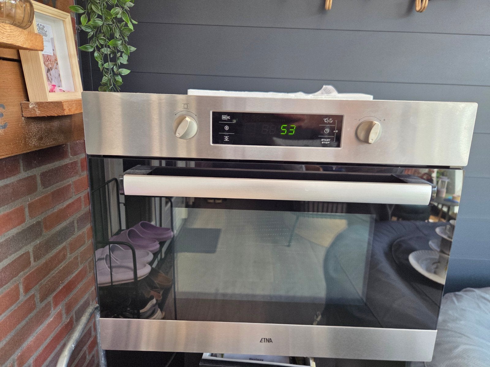 Etna Inbouw Combi-oven, Ophalen, 45 tot 50 cm, Gebruikt, 60 cm of meer