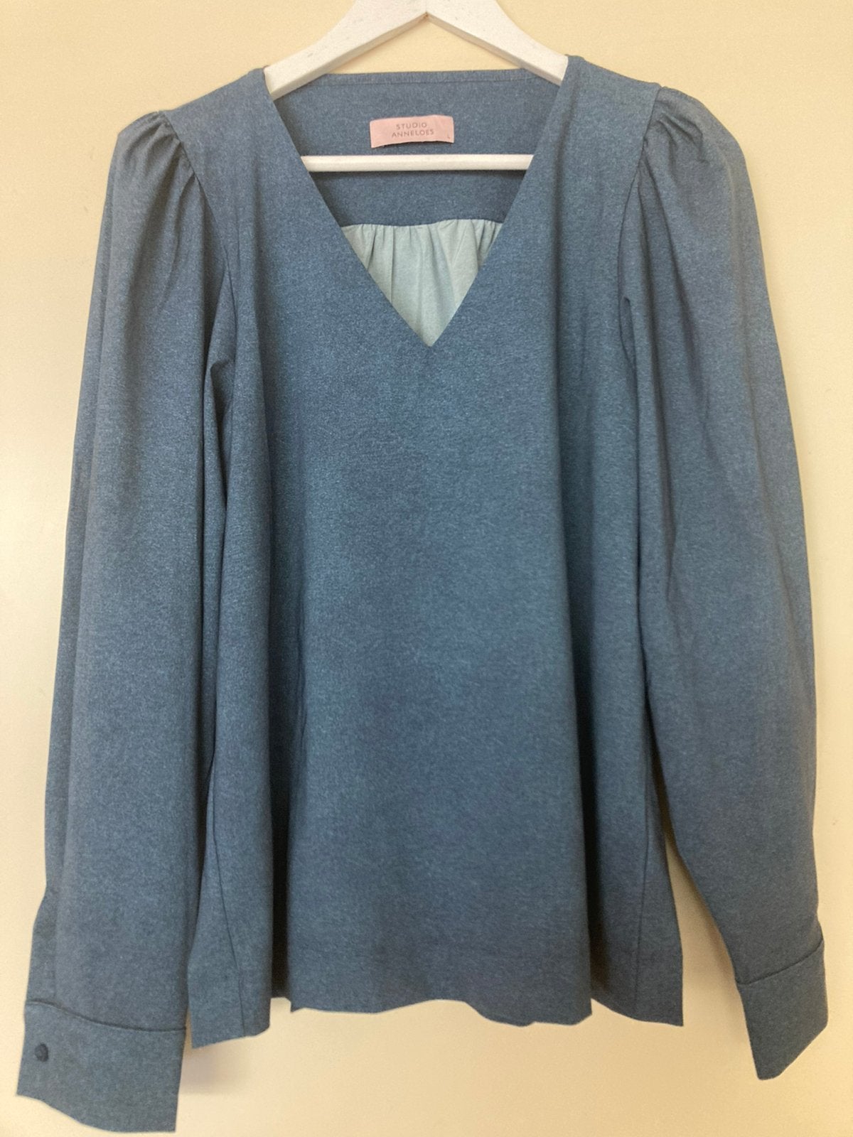 Blouse, Studio Anneloes, lesvdenim/jeansprint Maat L, Verzenden, Nieuw, Maat 42/44 (L), Blauw