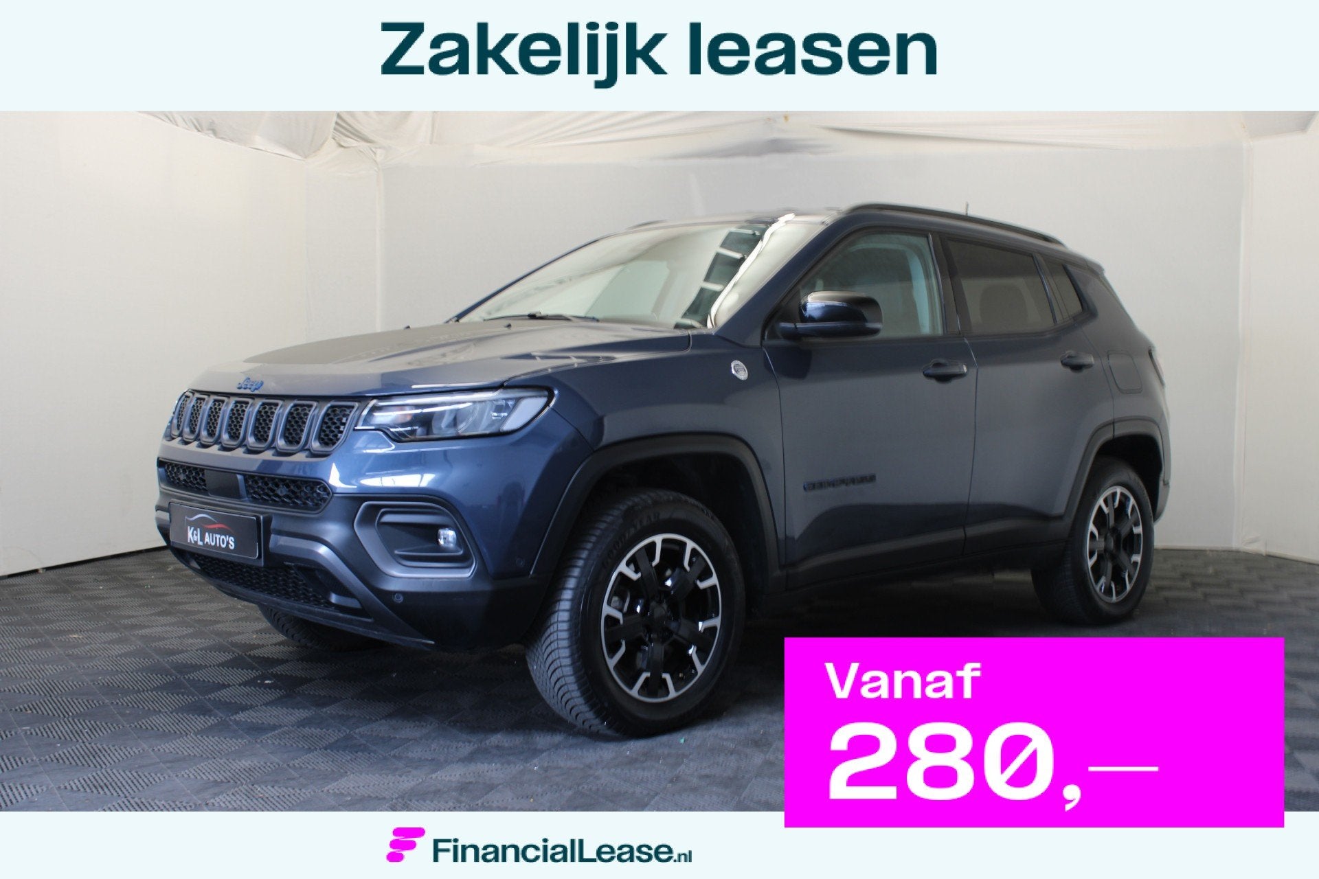 Jeep Compass 4xe 240 Plug-in Hybrid Electric Trailhawk |Came, Automaat, Gebruikt, Zwart, 4 cilinders