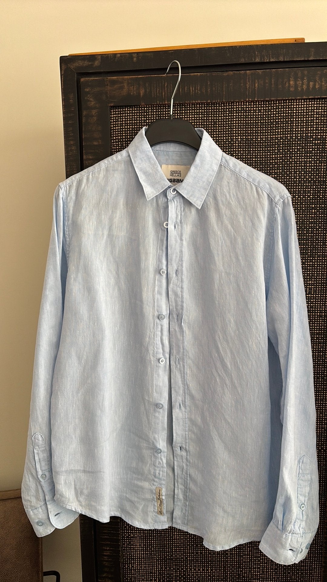 Linnen overhemd lichtblauw S nieuw!, Ophalen of Verzenden, Nieuw, Blauw, Halswijdte 38 (S) of kleiner