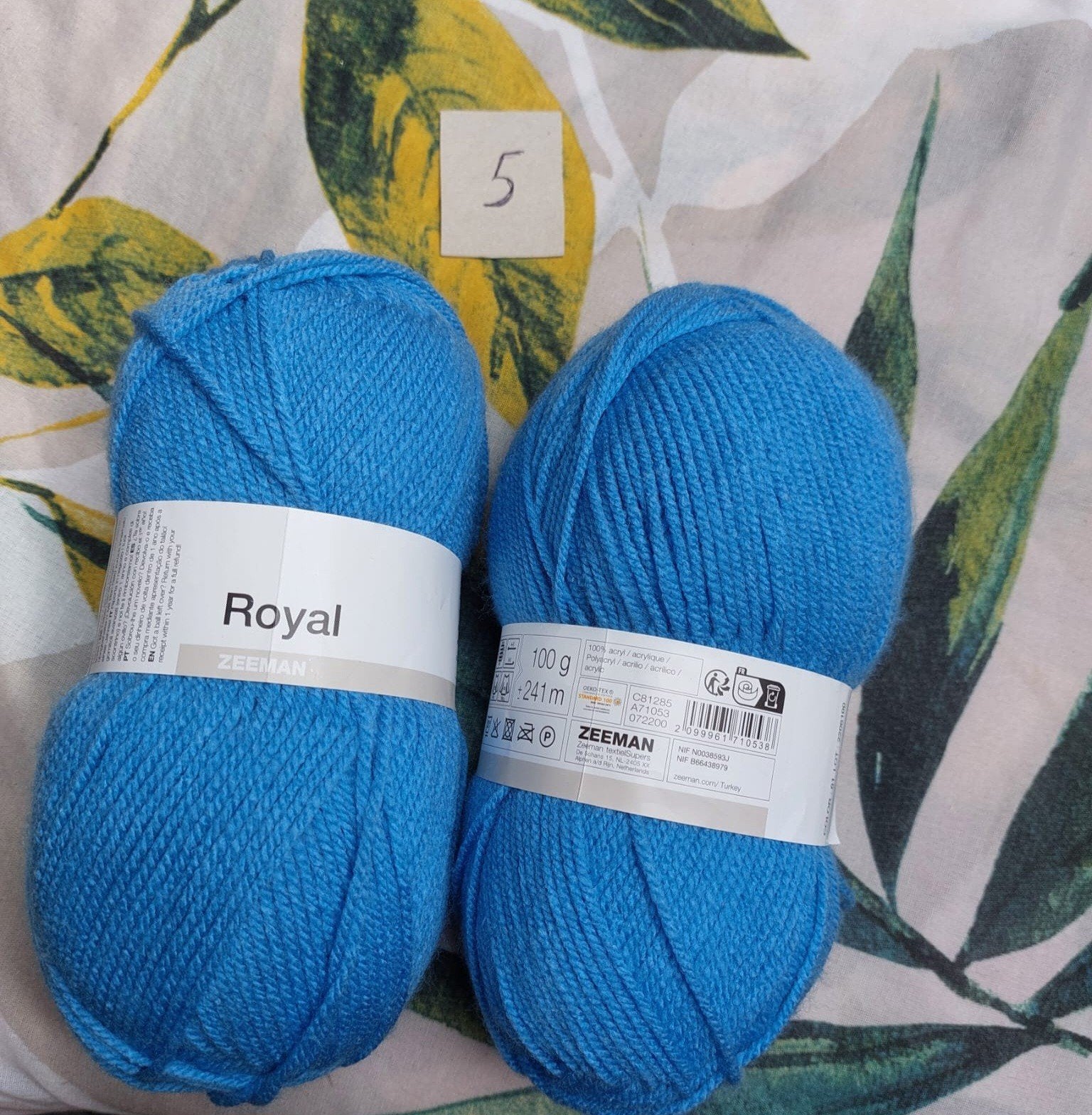 2 bollen wol licht blauw (Royal), Ophalen of Verzenden, Nieuw, Breien of Haken, Wol of Garen