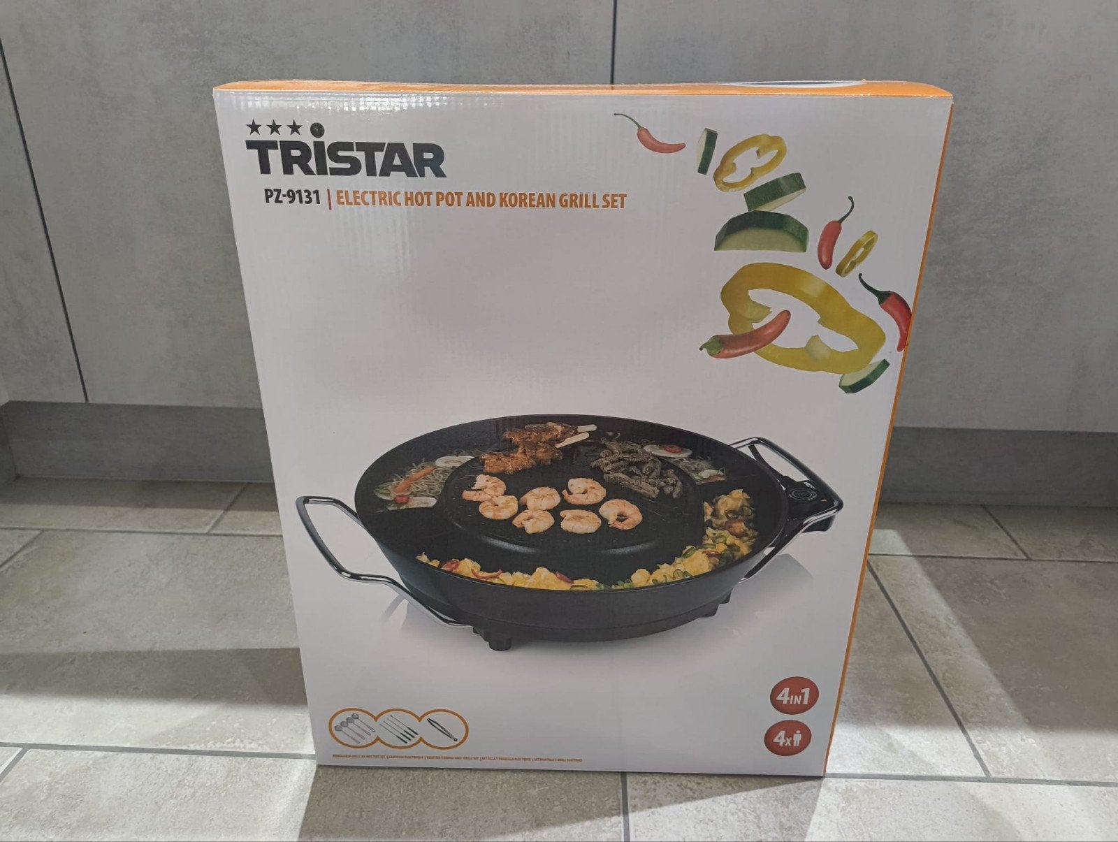 Tristar PZ-9131 Elektrische Hot Pot en Koreaanse Grill Set, Witgoed en Apparatuur, Gourmetstellen, Ophalen of Verzenden, Nieuw