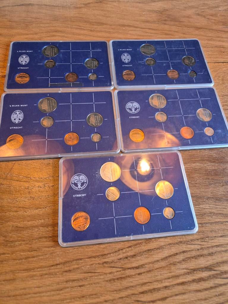 5x Muntset Nederland Rijks Munt Utrecht, Ophalen of Verzenden, Koningin Juliana, Overige waardes, Setje