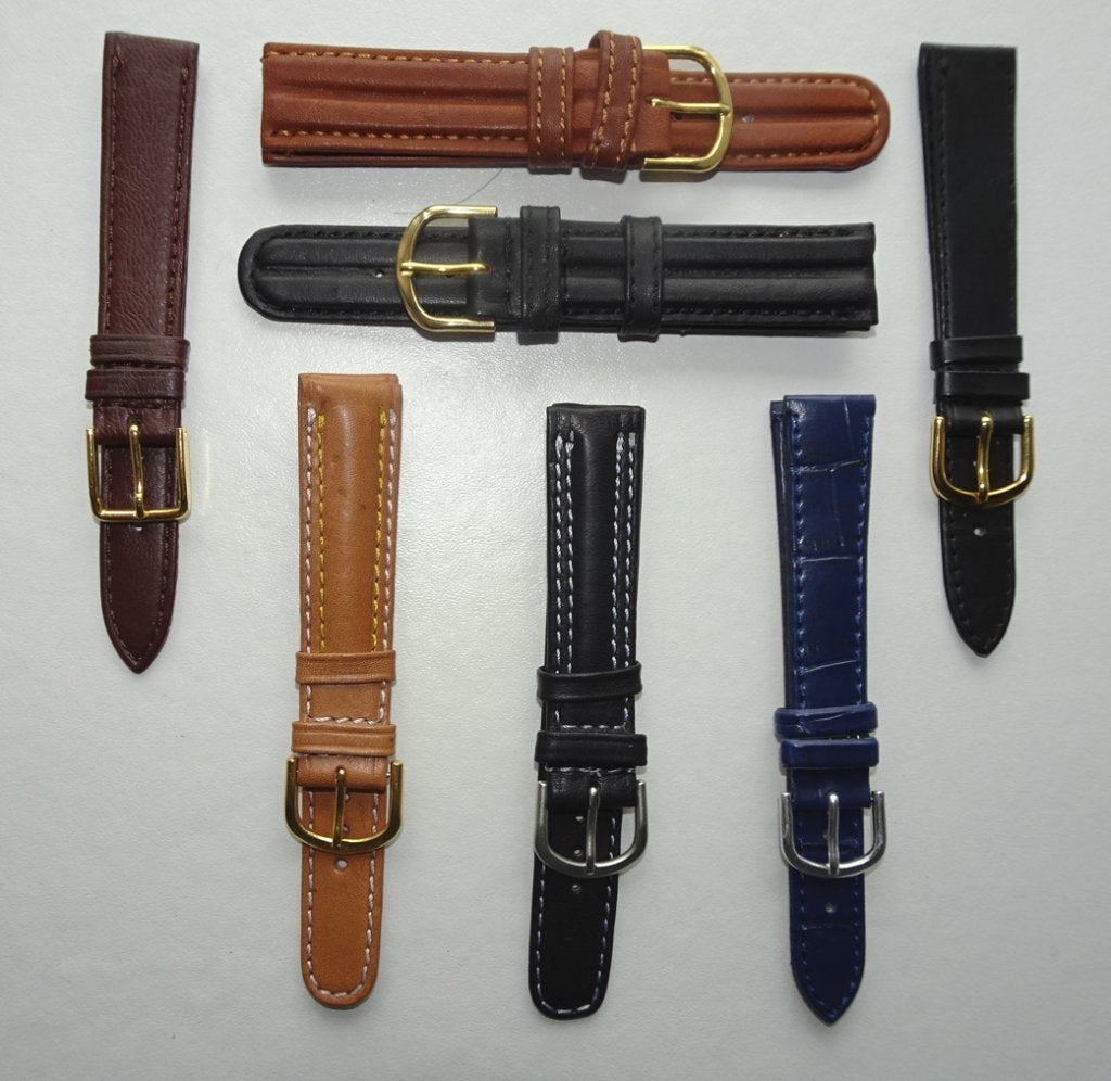 Horlogebandje  16 & 17mm  Leder, Ophalen of Verzenden, Nieuw