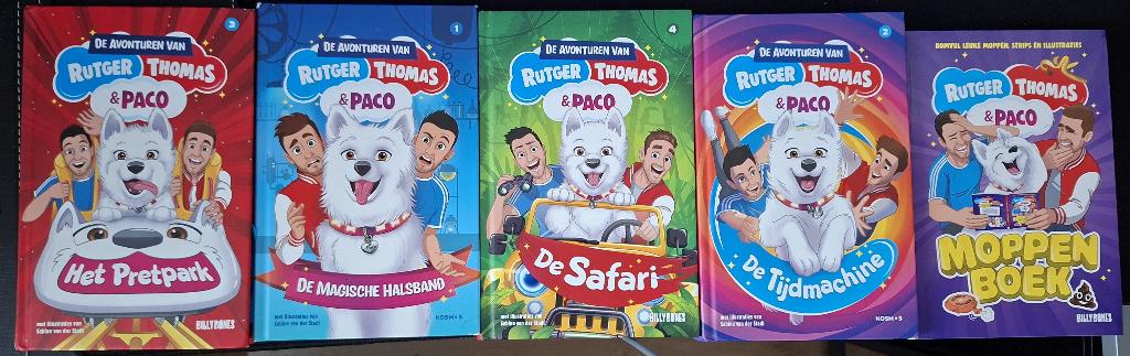 Rutger en Thomas & Paco 5 boeken in  nieuwstaat, Fictie algemeen, Billy Bones, Ophalen of Verzenden, Zo goed als nieuw