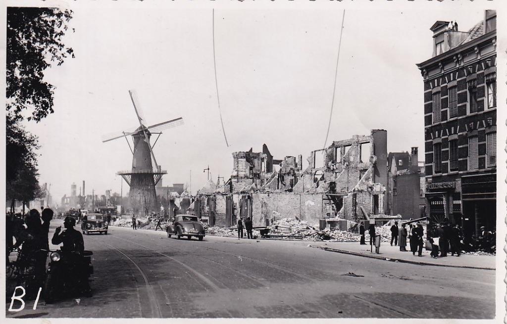 721M foto Rotterdam Kralingen, Oostzeedijk Oostplein, 2e WO, Ophalen of Verzenden, 1920 tot 1940, Ongelopen, Zuid-Holland