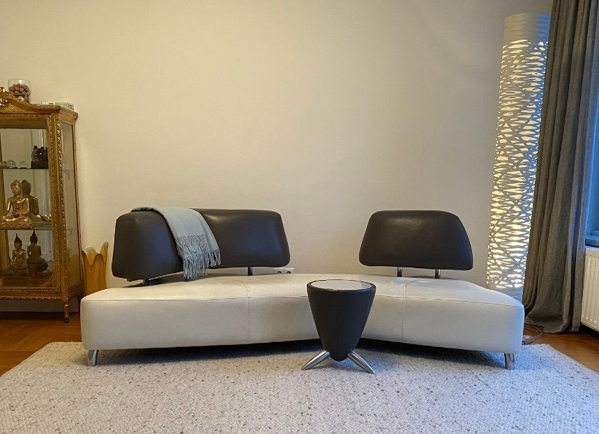 Leolux archipel 3 zits bank leder, Ophalen, Gebruikt, Driepersoons, Design bank