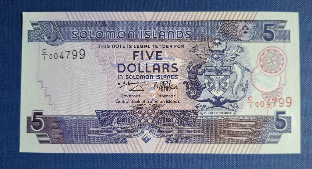 SOLOMON ISLANDS 5 dollars 1997, Ophalen of Verzenden, Los biljet