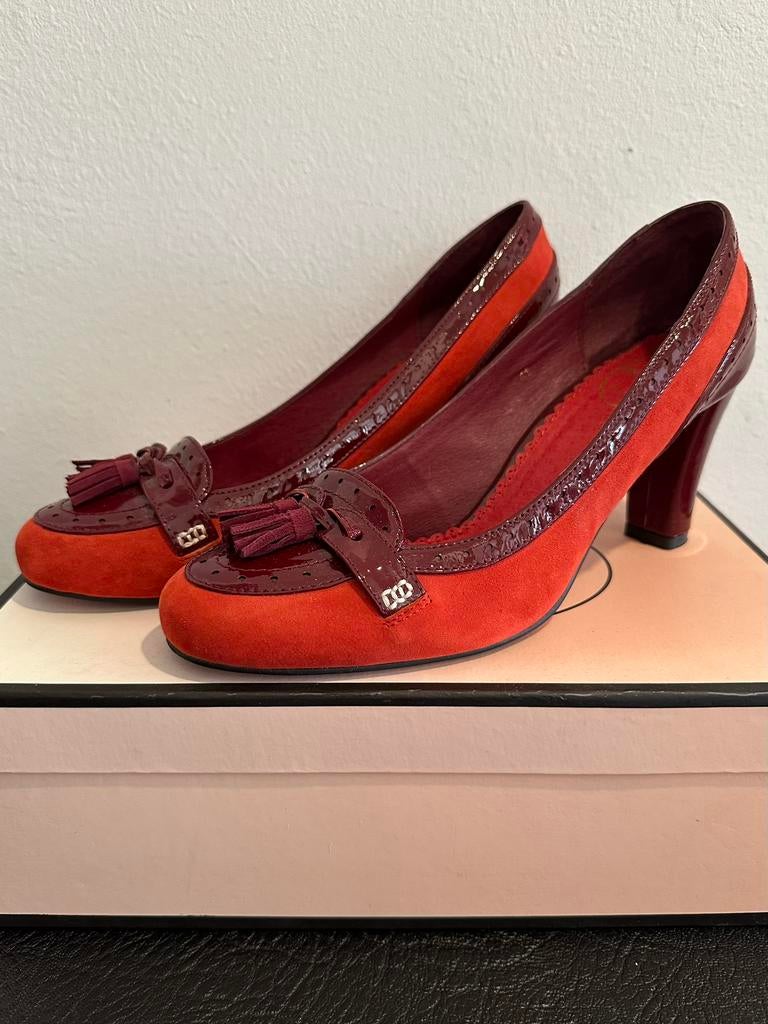 Pumps, Edith& Ella, rood, maat 41, Pumps, Verzenden, Zo goed als nieuw, Rood
