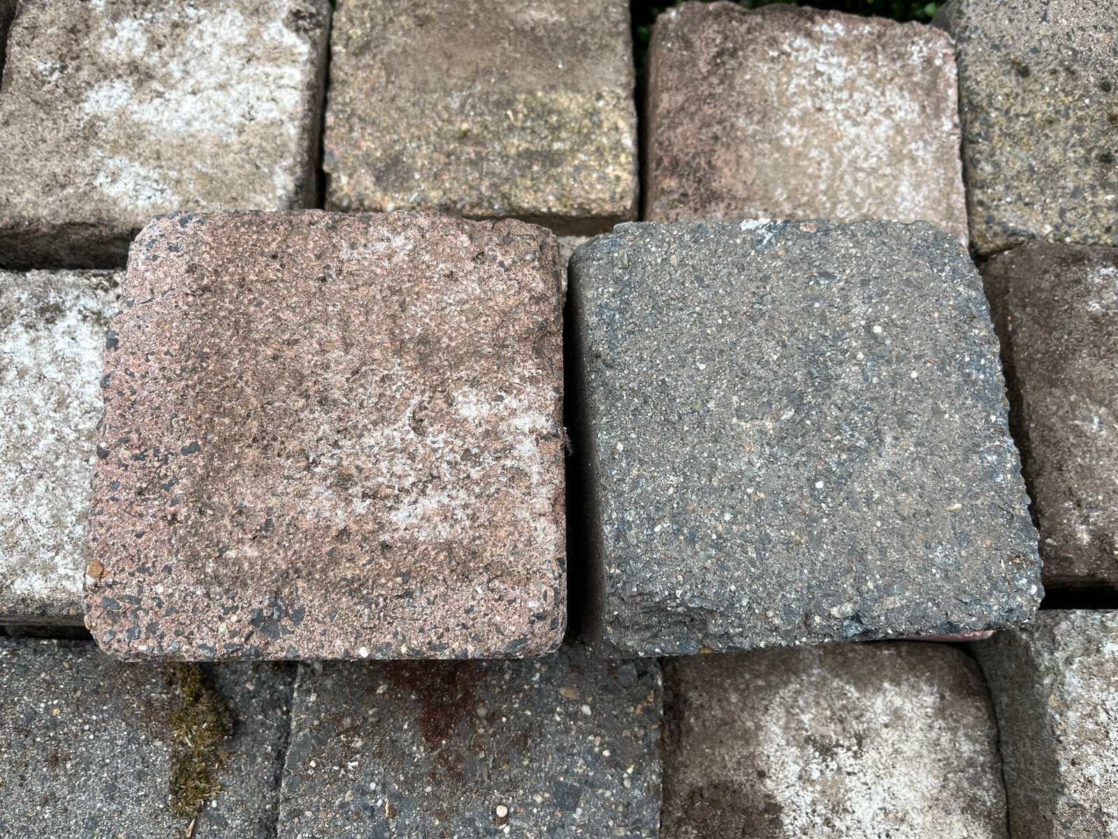 Straat klinkers vierkant 14x14 cm, Ophalen, Gebruikt, Klinkers, 5 tot 10 m²