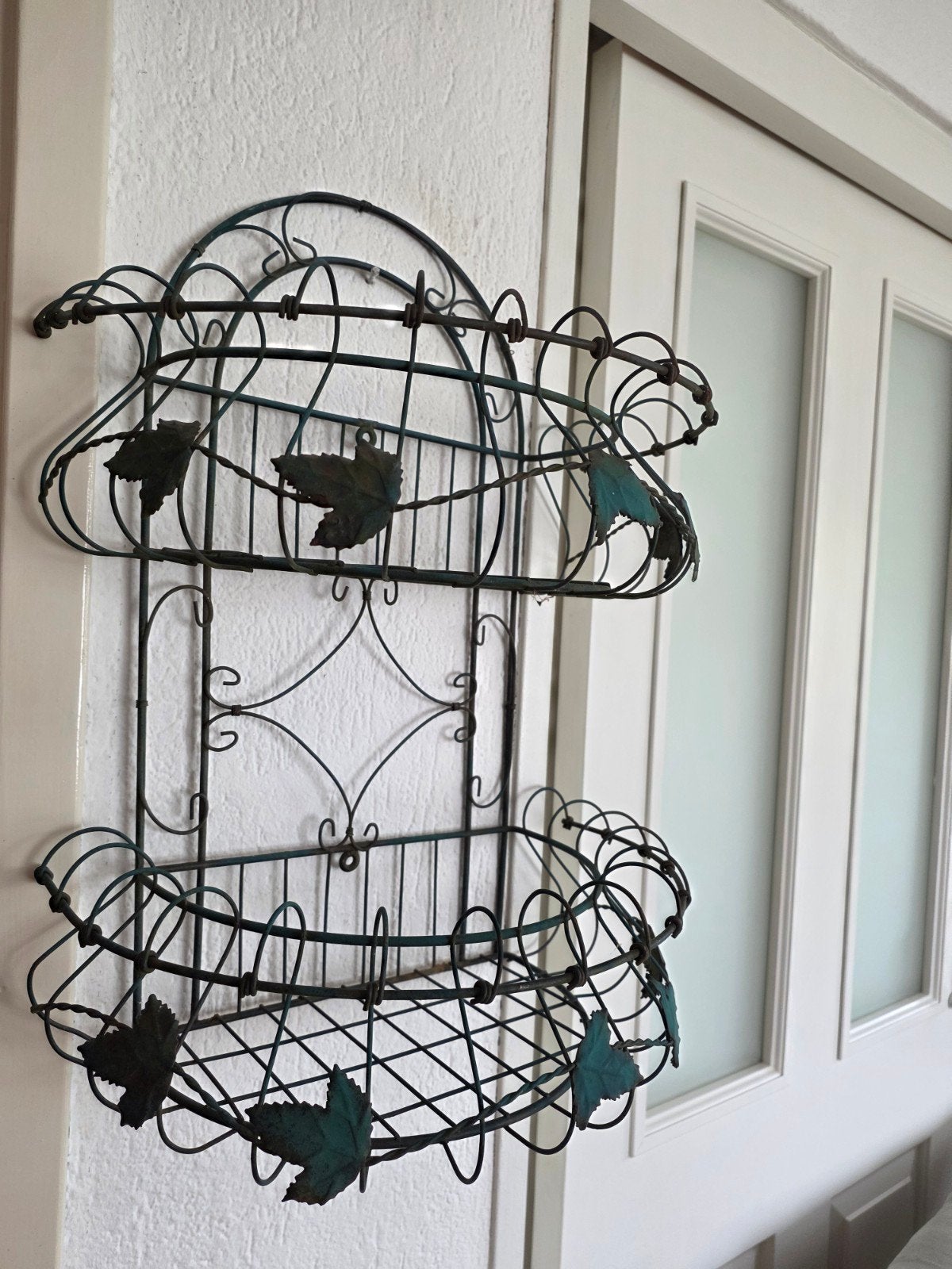 brocante etagere ijzeren draadmand, Ophalen of Verzenden
