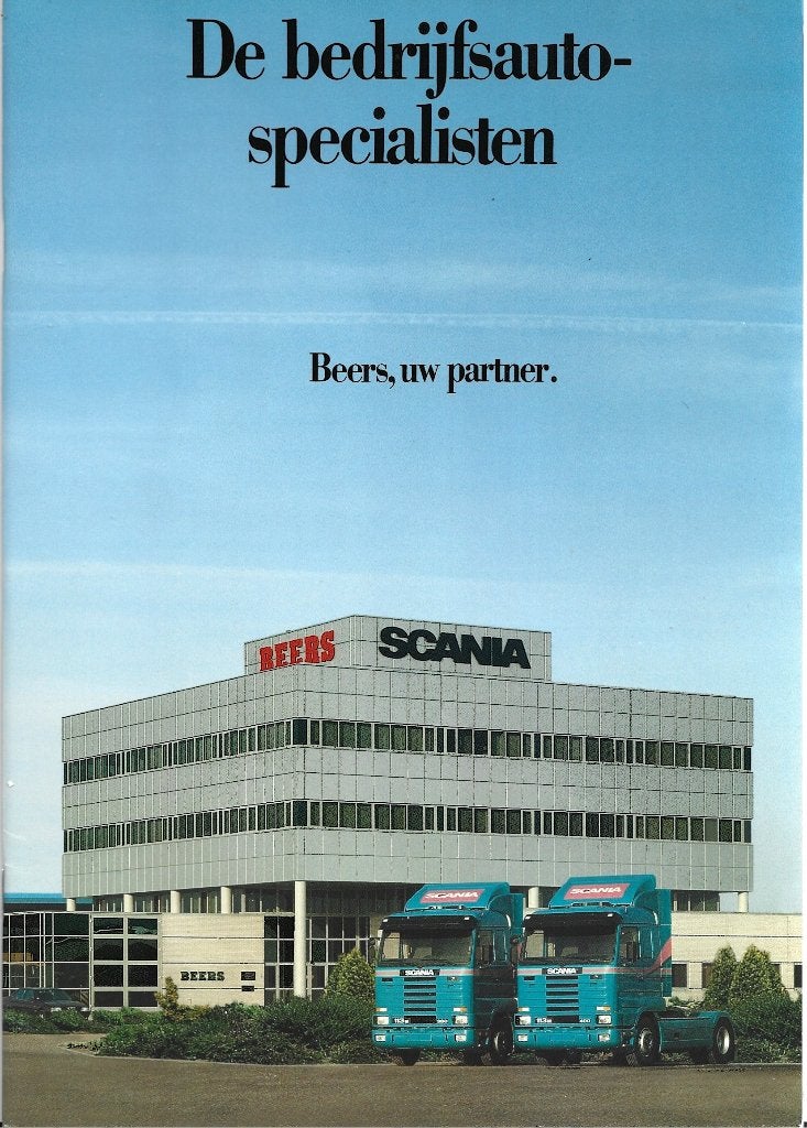 Scania Beers bedrijfsauto specialisten brochure (sc101), Ophalen of Verzenden, Zo goed als nieuw, Vrachtwagen