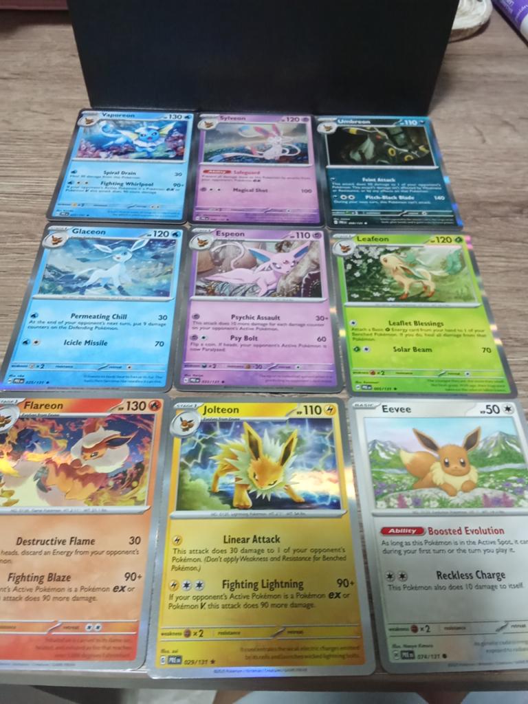 Umbreon Leafeon Flareon Jolteon Eevee Prismatic Evolution, Verzenden, Zo goed als nieuw, Meerdere kaarten