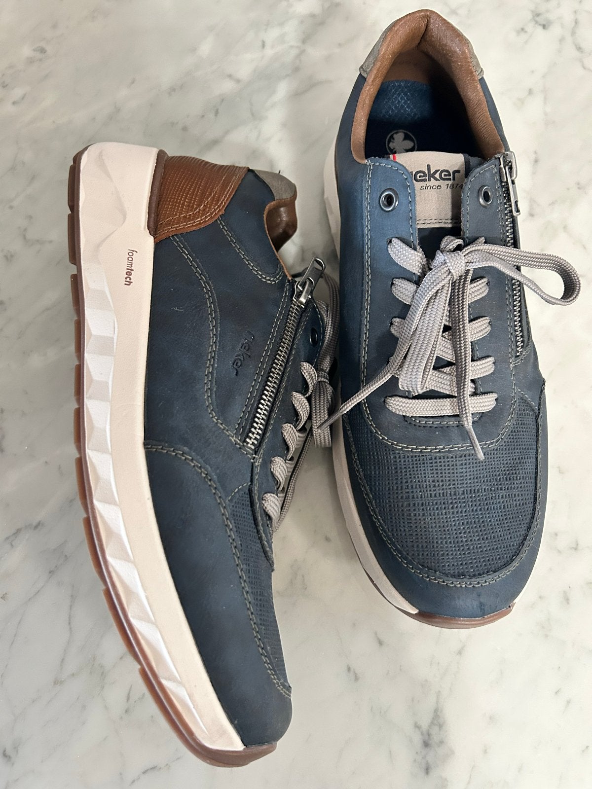 RIEKER Sneakers - Comfortabel en Stijlvol 43/ 43.5, Ophalen, Zo goed als nieuw, Blauw, Sneakers of Gympen