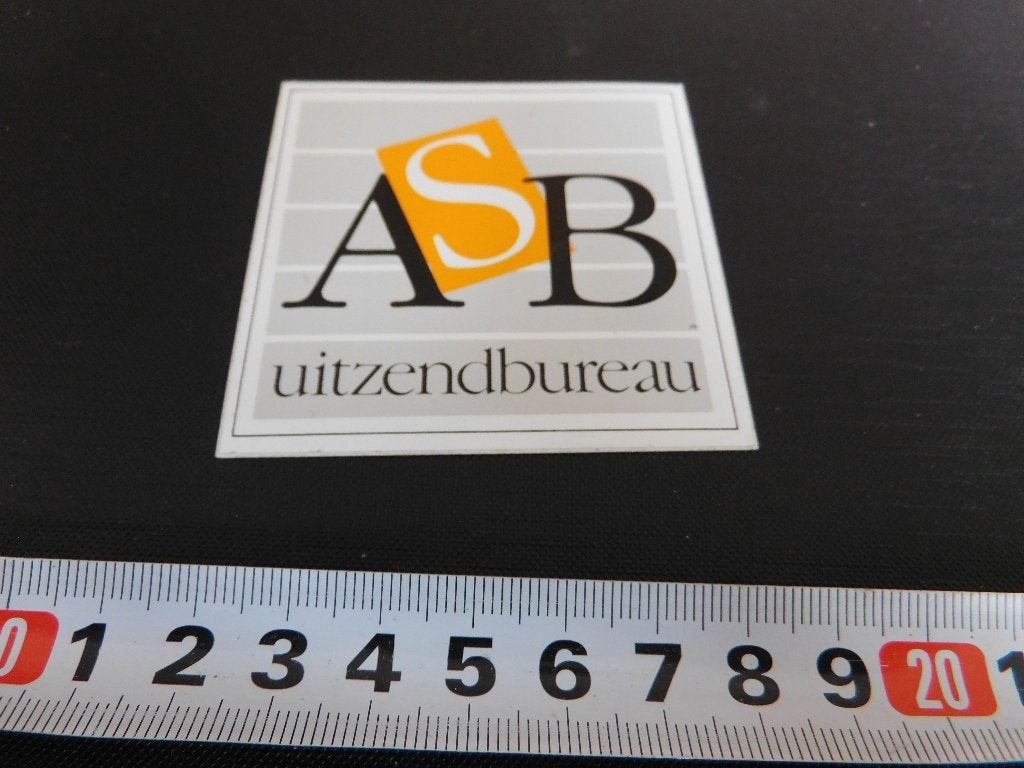 sticker ASB Uitzendbureau  KF925 *, Verzamelen, Ophalen, Zo goed als nieuw