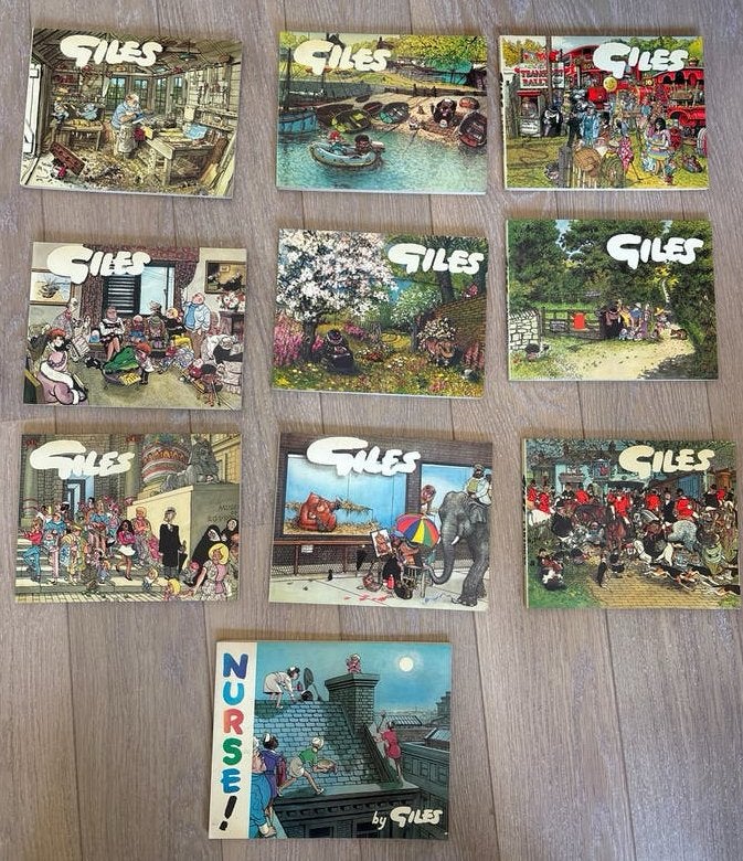 Giles Cartoon Boeken Collectie - 10 Stuks, Meerdere stripboeken, Ophalen of Verzenden, Gelezen