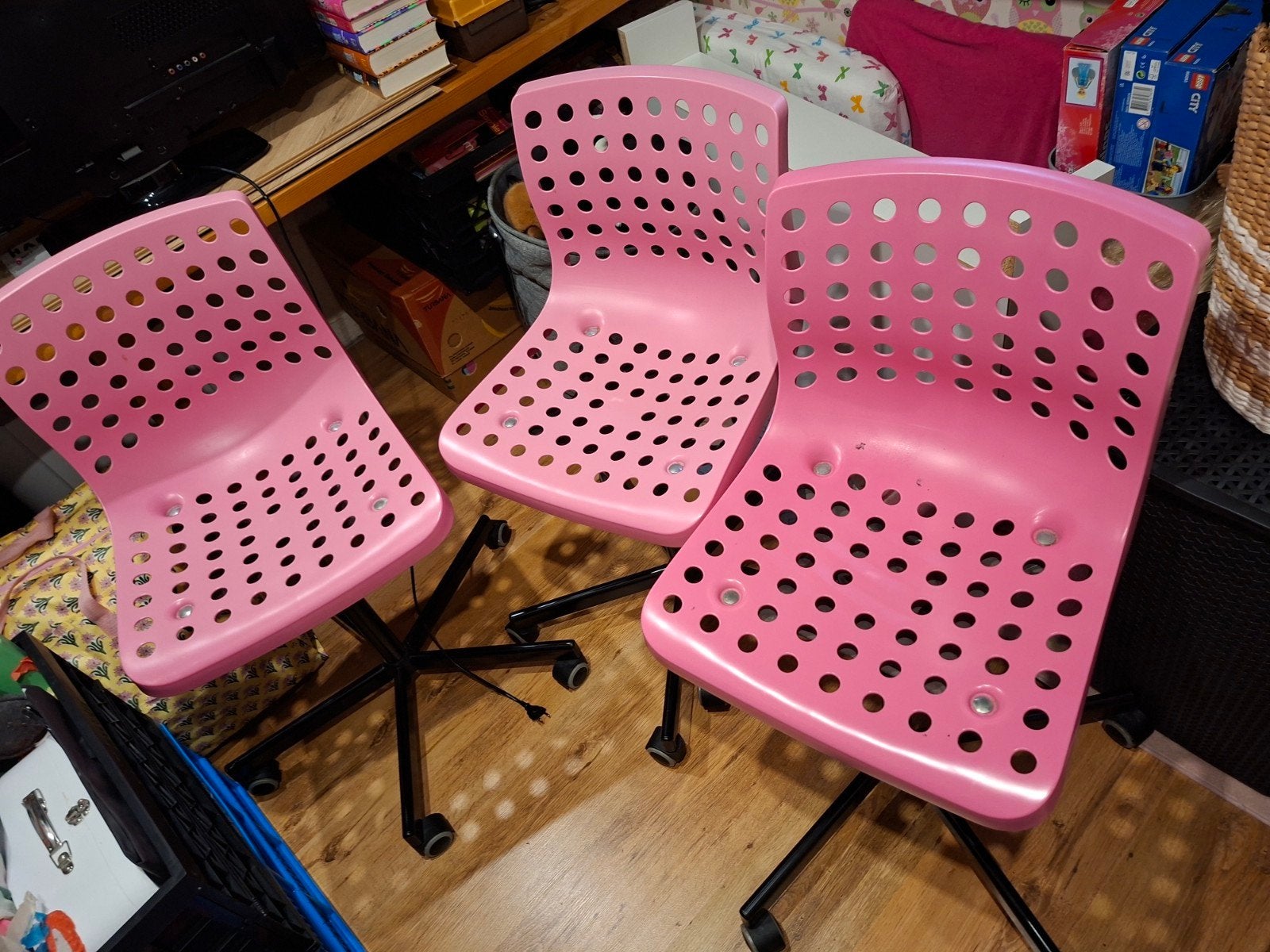 3 Roze IKEA Bureaustoelen - Gebruikt, Ophalen, Gebruikt, Roze, Bureaustoel