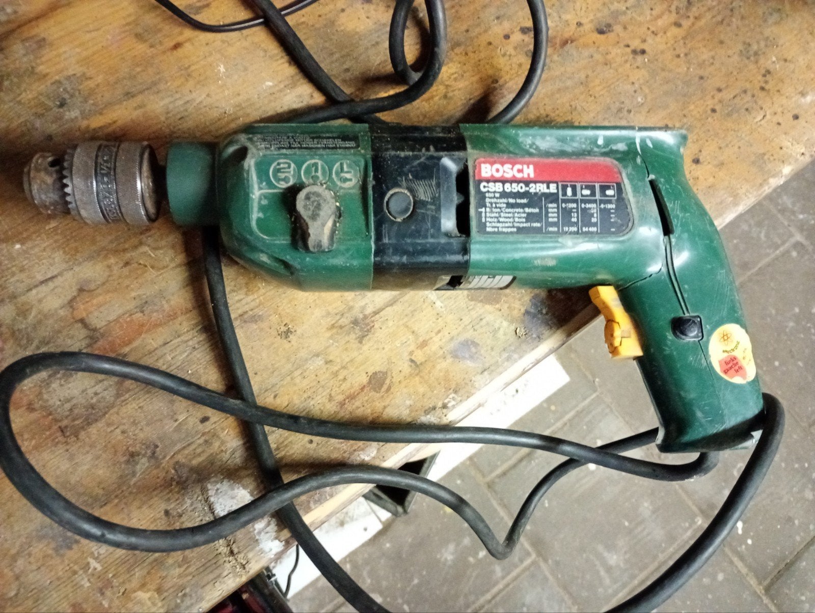 Bosch CSB 650-2RLE Boormachine, Boormachine, Ophalen of Verzenden, Variabele snelheid, Gebruikt