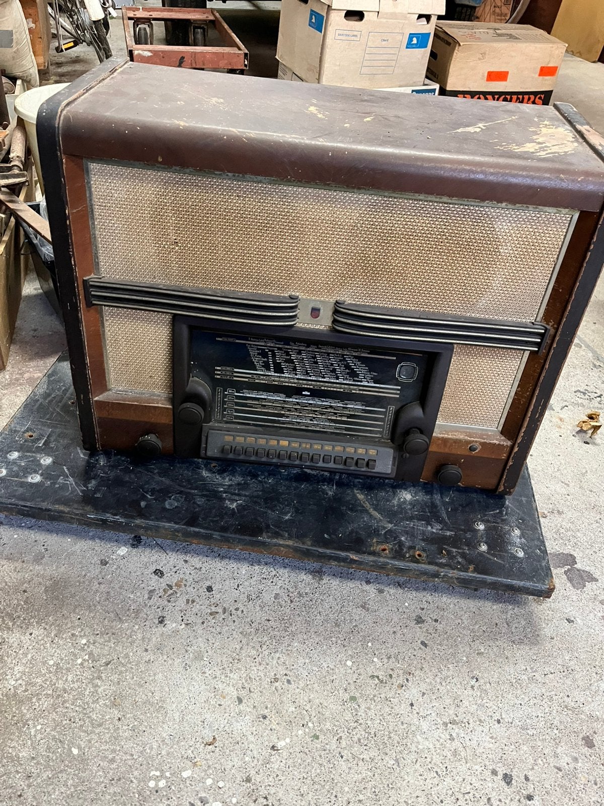 Ouderwetse buizenradio Philips, Ophalen, Gebruikt, Radio