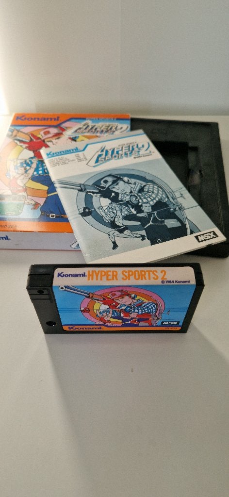 MSX Konami Hyper Sports 2 RC717 1984 compleet in doos, Ophalen of Verzenden